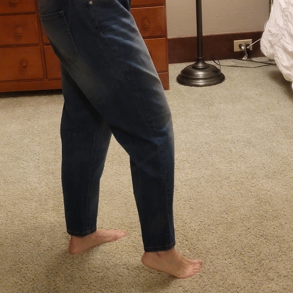 Terra & Sky Women's Dark Blue Straight Leg Jeans